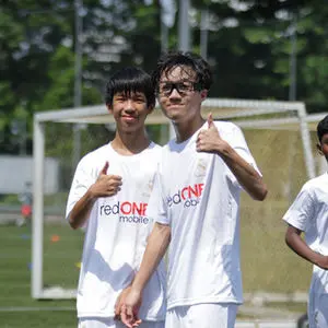 Team-mates after a festival match